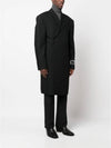 Studios Logo Patch Wool Over Double Coat Black - ACNE STUDIOS - BALAAN 3