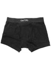 Men's Cotton Boxer Briefs Black 2 Pack - TOM FORD - BALAAN 2