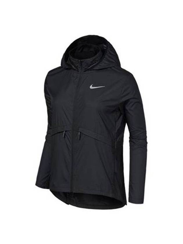 Essential Rain Day Hooded Track Jacket Black - NIKE - BALAAN 1