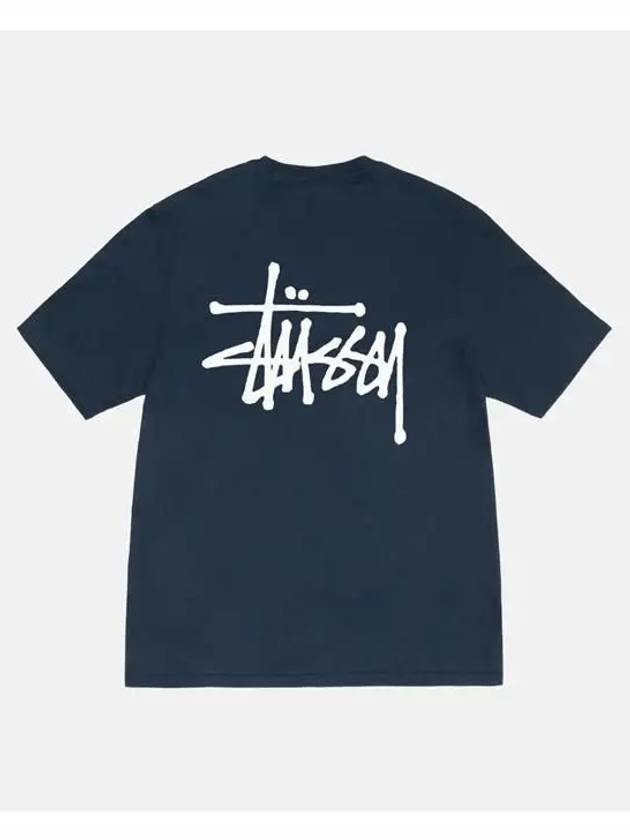 Basic short sleeve t shirt navy - STUSSY - BALAAN 4