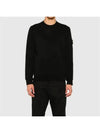 Compass Patch Crew Neck Sweatshirt Black - STONE ISLAND - BALAAN 3