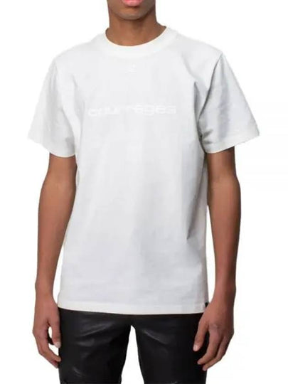 Logo Cotton Short Sleeve T-Shirt White - COURREGES - BALAAN 2