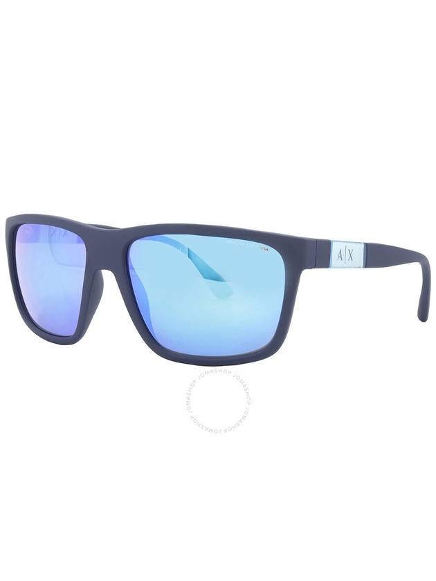 Armani Exchange Green Mirrored Light Blue Square Men's Sunglasses AX4121S 818125 59 - ARMANI EXCHANGE - BALAAN 2