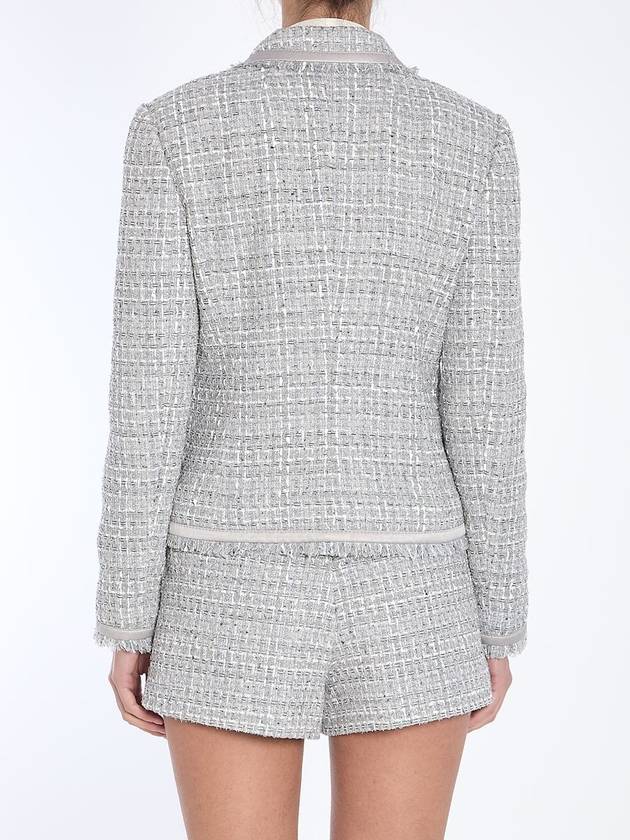 Jacket In Grey Lamé Bouclé - DOLCE&GABBANA - BALAAN 4