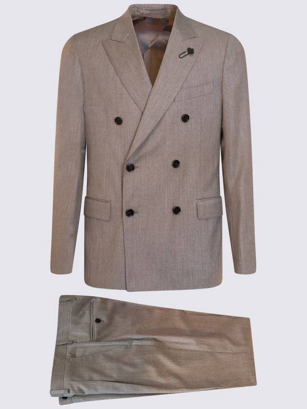 Lardini Beige Wool Suit - RVR LARDINI - BALAAN 1