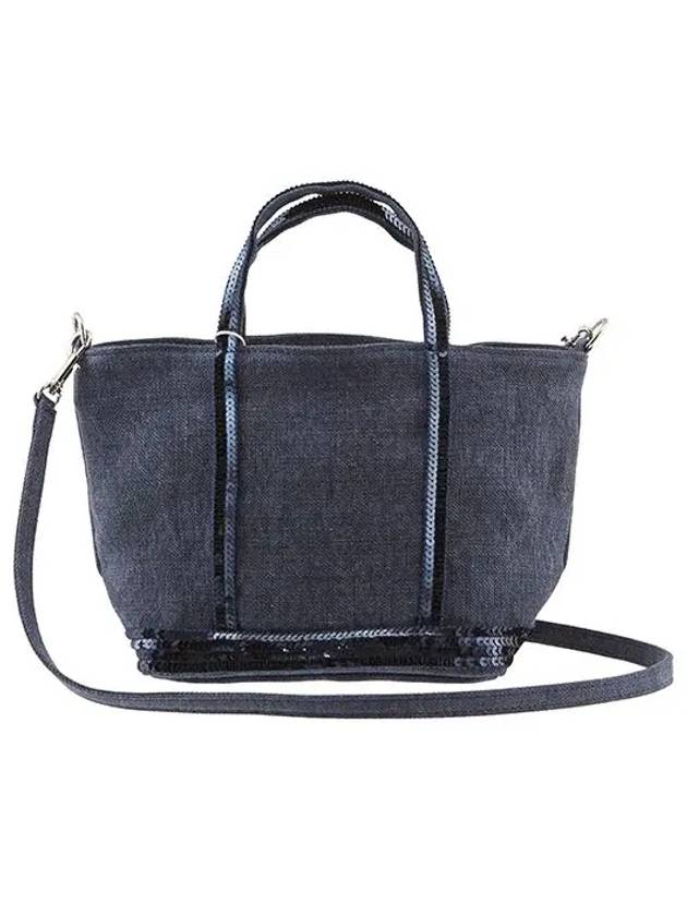 Cabas Mini Tote Bag Denim - VANESSA BRUNO - BALAAN 3