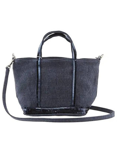 Cabas Mini Tote Bag Denim - VANESSA BRUNO - BALAAN 2