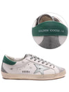 Superstar Green Heel Tab Leather Sneakers White - GOLDEN GOOSE - BALAAN 3