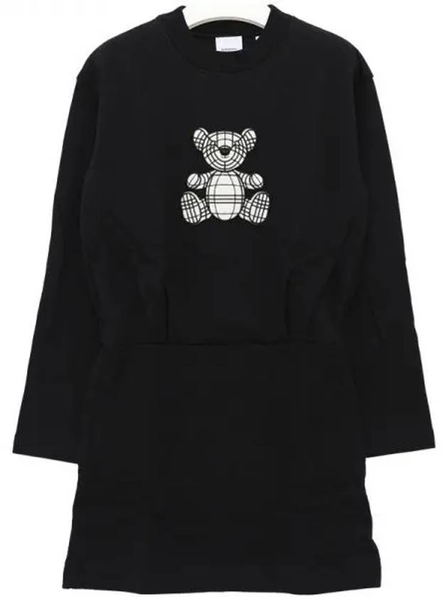 Kids Thomas Bear Long Sleeve Dress Black - BURBERRY - BALAAN 2