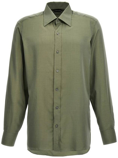 silk long sleeve shirt green - TOM FORD - BALAAN 2