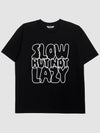 UNISEX S B N L lettering short sleeve t shirt BLACK - KLOR - BALAAN 2