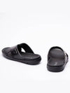 Crisscross Leather Slide Slippers Black - PRADA - BALAAN 4