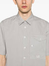 Cotton Popeline Short Sleeve Shirt Grey - CP COMPANY - BALAAN 5