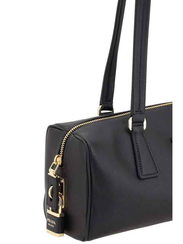 Medium Leather Tote Bag Black - PRADA - BALAAN 6