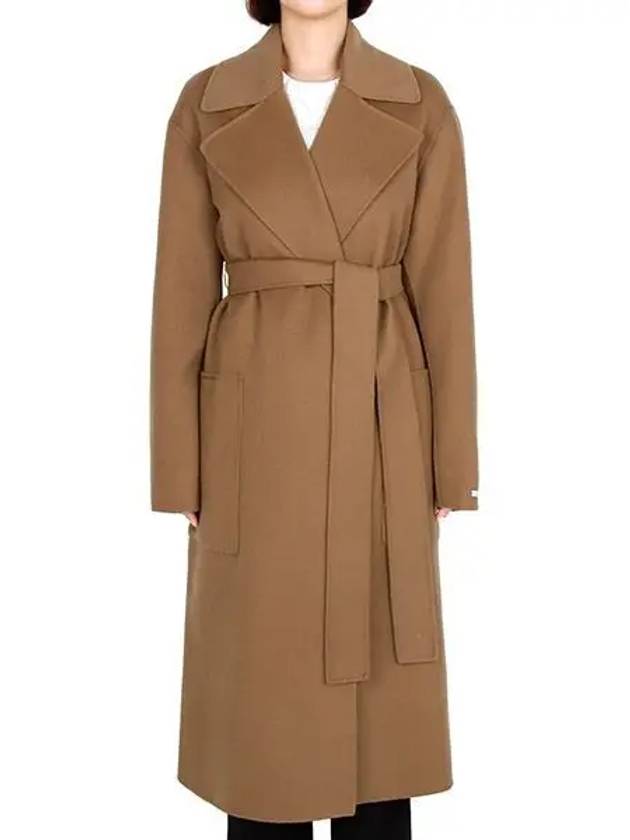 Camel Veleno Wool Coat 001 1208959 - MAX MARA - BALAAN 1