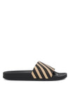 Diag Stripe Print Slippers Black Beige - OFF WHITE - BALAAN 2