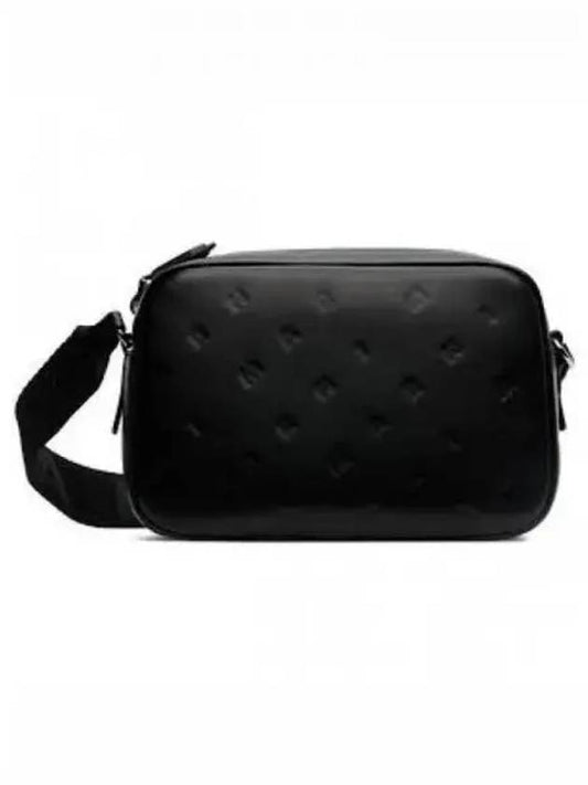 Embossed Logo Leather Cross Bag Black - MARNI - BALAAN 2