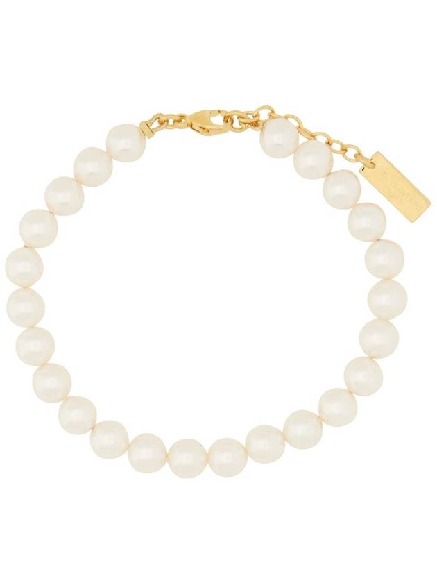 Pearl Metal Bracelet Cream Gold - SAINT LAURENT - BALAAN 4