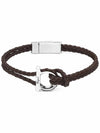 Gancini Leather Bracelet Silver Brown - SALVATORE FERRAGAMO - BALAAN 6