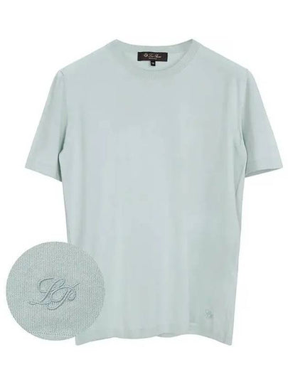 Angera Crewneck Cotton Short Sleeve T-Shirt Mint - LORO PIANA - BALAAN 2