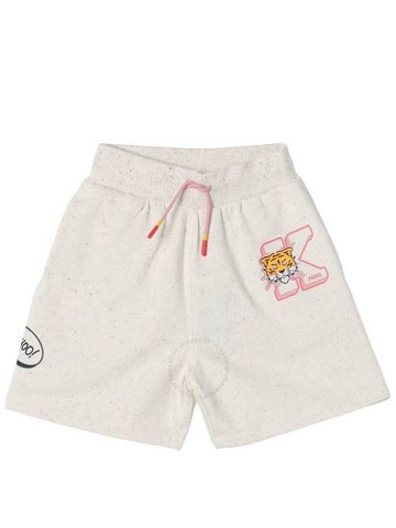 Kenzo Girls Tiger Logo Drawstring Shorts Size 8Y - KENZO - BALAAN 1