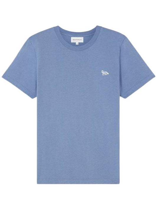 Baby Fox Patch Regular Short Sleeve T-Shirt Hampton Blue - MAISON KITSUNE - BALAAN 1