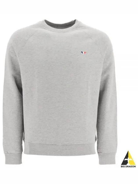 Tricolor Fox Patch Sweatshirt Gray Melange - MAISON KITSUNE - BALAAN 2