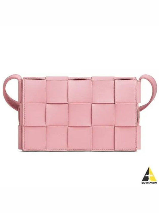 Small Lambskin Leather Cassette Crossbag Pink - BOTTEGA VENETA - BALAAN 2