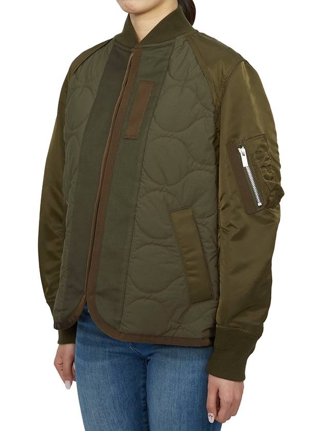 Nylon Twill Ripstop Jacket Green - SACAI - BALAAN 6