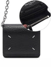 Embroidery Logo Chain Cald Wallet Black - MAISON MARGIELA - BALAAN 3