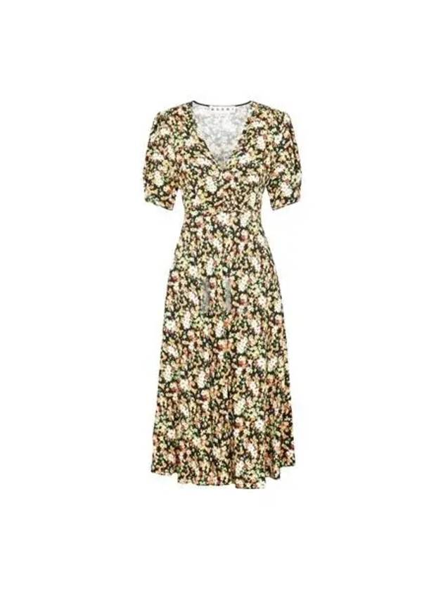 Flower Pattern V-Neck Midi Dress - MARNI - BALAAN 2