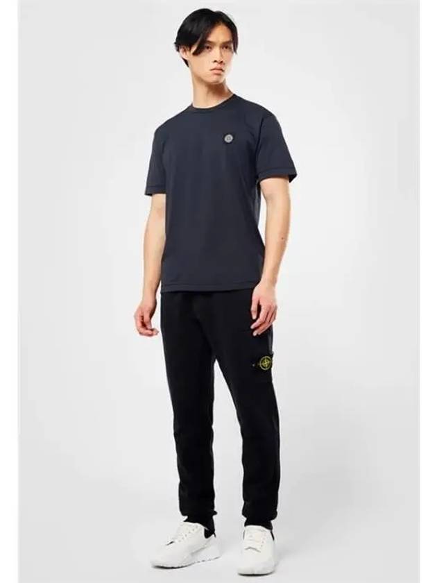 Waffen Patch Cotton Fleece Track Pants Navy - STONE ISLAND - BALAAN 5