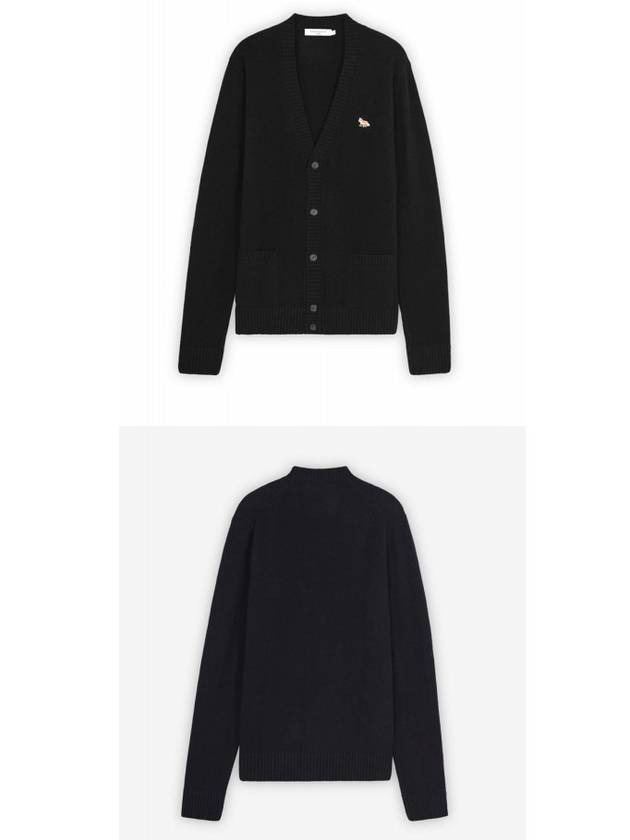 Baby Fox Patch Cosy Cardigan Black - MAISON KITSUNE - BALAAN 6