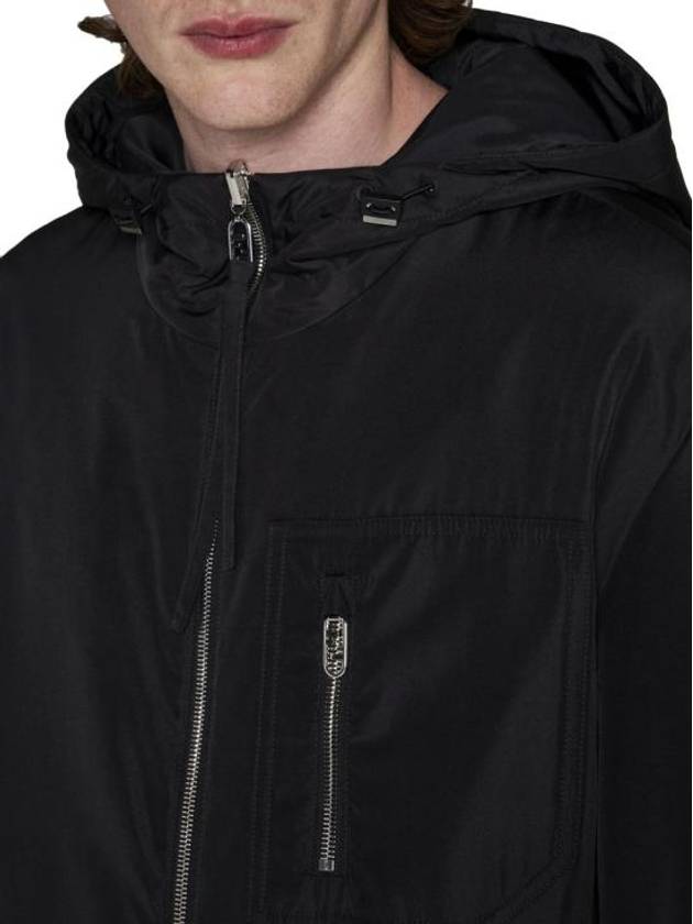 Nylon Windbreaker Jacket Black - FENDI - BALAAN 6