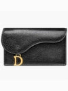 Saddle Cosmos Compact Zipper Goatskin Flap Card Wallet Black - DIOR - BALAAN 2