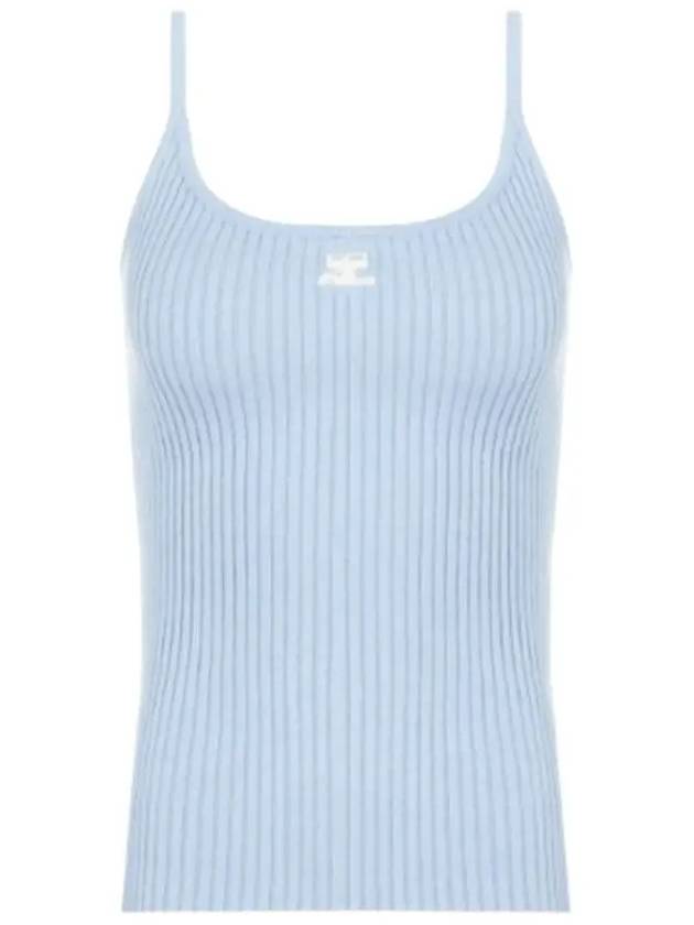 Logo Knit Sleeveless Sky Blue - COURREGES - BALAAN 2