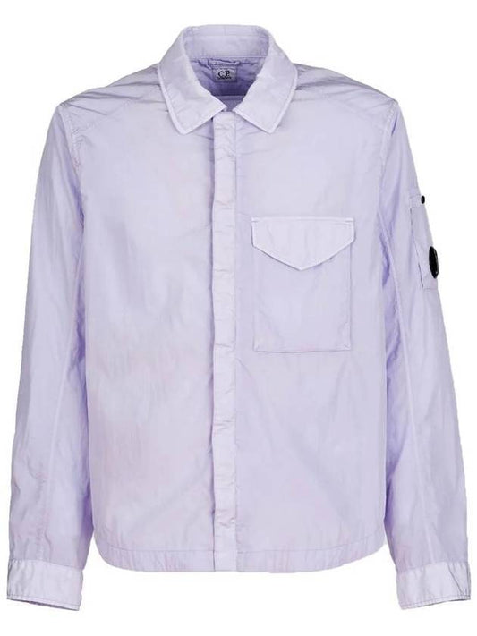 Men's Chrome R Over Long Sleeve Shirt Violet - CP COMPANY - BALAAN.