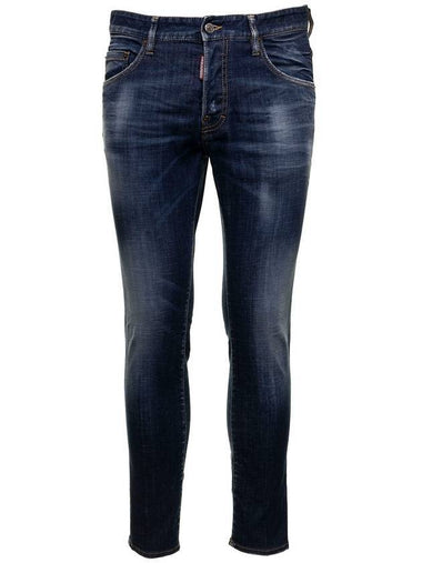 Men's Dark Wash Skater Skinny Jeans Blue - DSQUARED2 - BALAAN 1