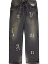 Palm Angels Logo Patch Loose Fit Jeans PMYA041F24DEN0011010 - PALM ANGELS - BALAAN 2