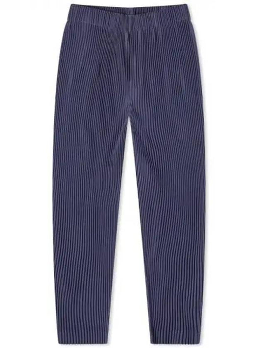 Pleated Tapered Straight Pants Blue - ISSEY MIYAKE - BALAAN 1