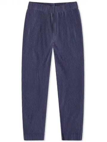 Pleated Tapered Straight Pants Blue - ISSEY MIYAKE - BALAAN 1