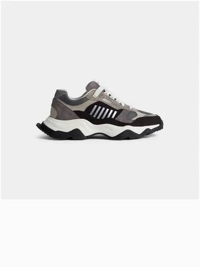 Wave Lace-Up Low-Top Sneakers Grey - DSQUARED2 - BALAAN 2