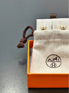 Mini Pop H Earrings Gold Gold Blanc - HERMES - BALAAN 9