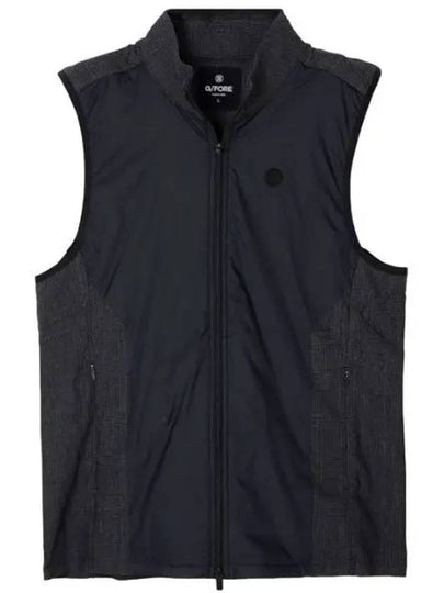 Men's Glen Plaid Track Vest Onyx - G/FORE - BALAAN 2