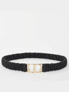 30 Montaigne Stretch Leather Belt Black - DIOR - BALAAN 2