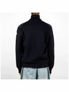 Padded Wool Cardigan Navy - MONCLER - BALAAN 5