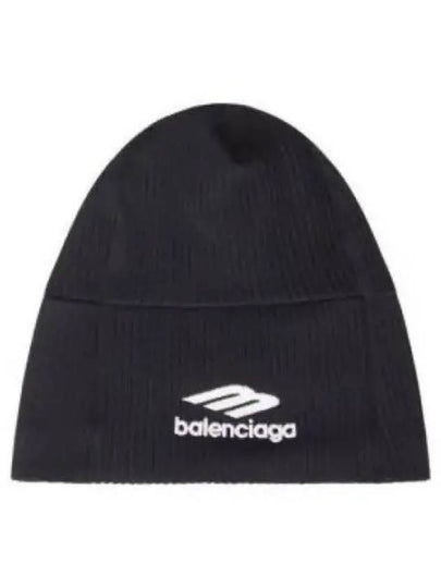 Logo Beanie Black - BALENCIAGA - BALAAN 2