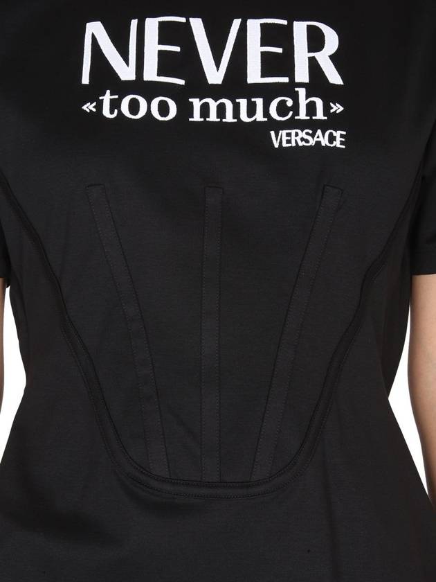 NEVER TOO MUCH Corset T-shirt 10075301A053761B000 B0040193966 - VERSACE - BALAAN 5