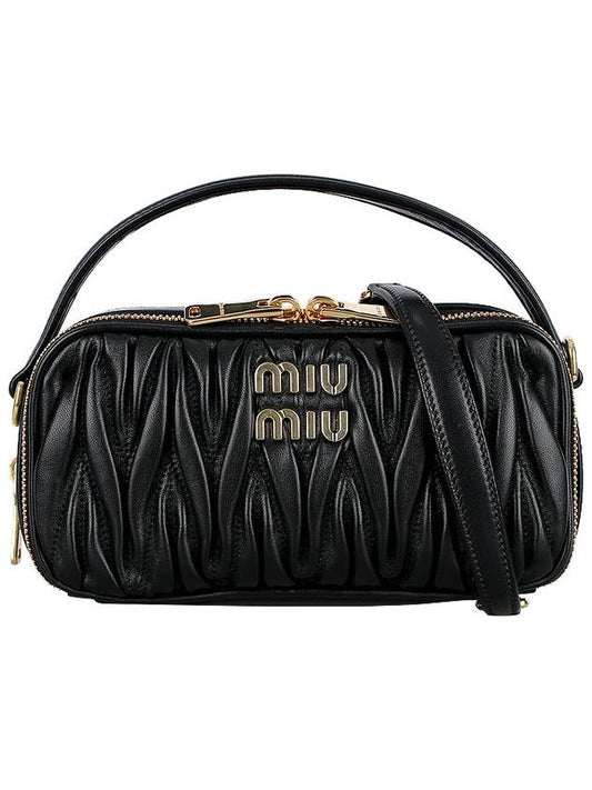 Matelasse Nappa Leather Shoulder Bag Black - MIU MIU - BALAAN 2