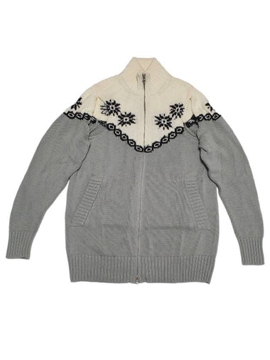 Women's MM6 Knit Zipup Cardigan Gray S52GP0087 - MAISON MARGIELA - BALAAN 1